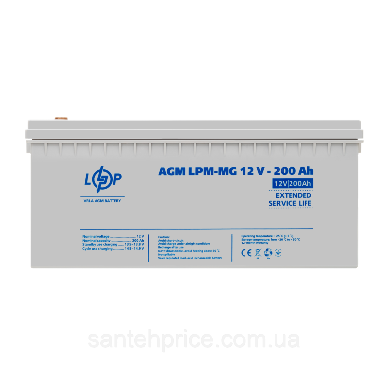 Акумулятор мультигелевий LPM-MG 12V - 200 Ah