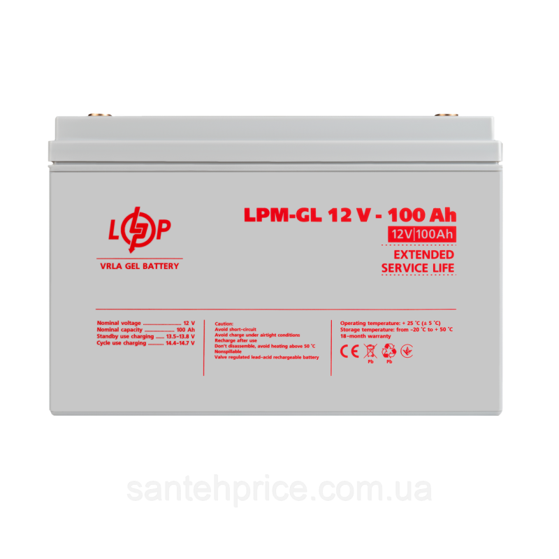 Акумулятор гелевий LPM-GL 12V - 100 Ah