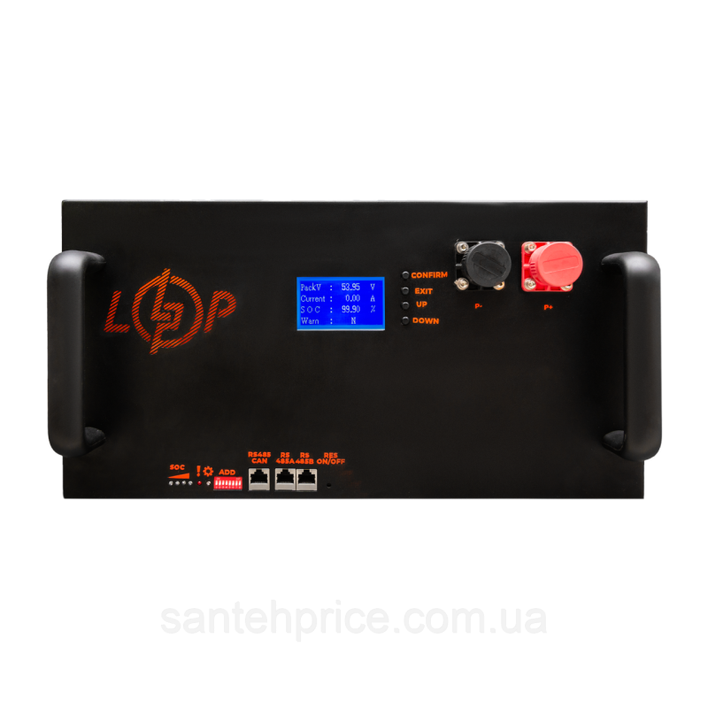 Акумулятор LP LiFePO4 51,2V - 230 Ah (11776Wh) (Smart BMS 200A/100А) з LCD метал RM RS485/CAN