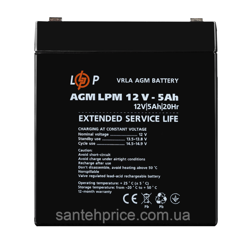 Акумулятор AGM LPM 12V - 5 Ah