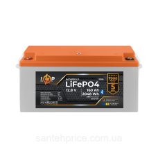Акумулятор LP LiFePO4 12,8V - 160 Ah (2048Wh) (BMS 160A/80А) пластик Smart BT