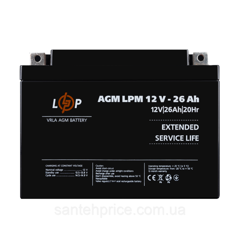 Акумулятор AGM LPM 12V - 26 Ah