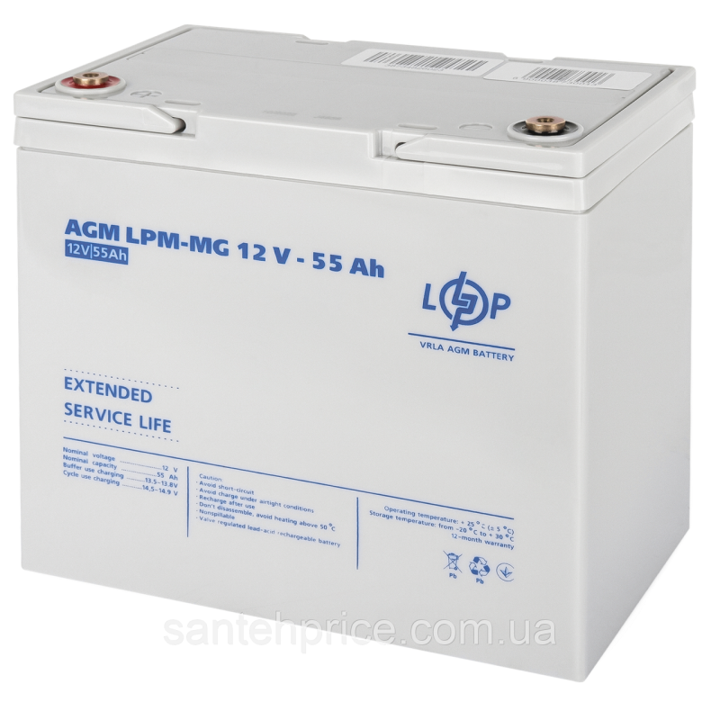 Акумулятор мультигелевий LPM-MG 12V - 55 Ah
