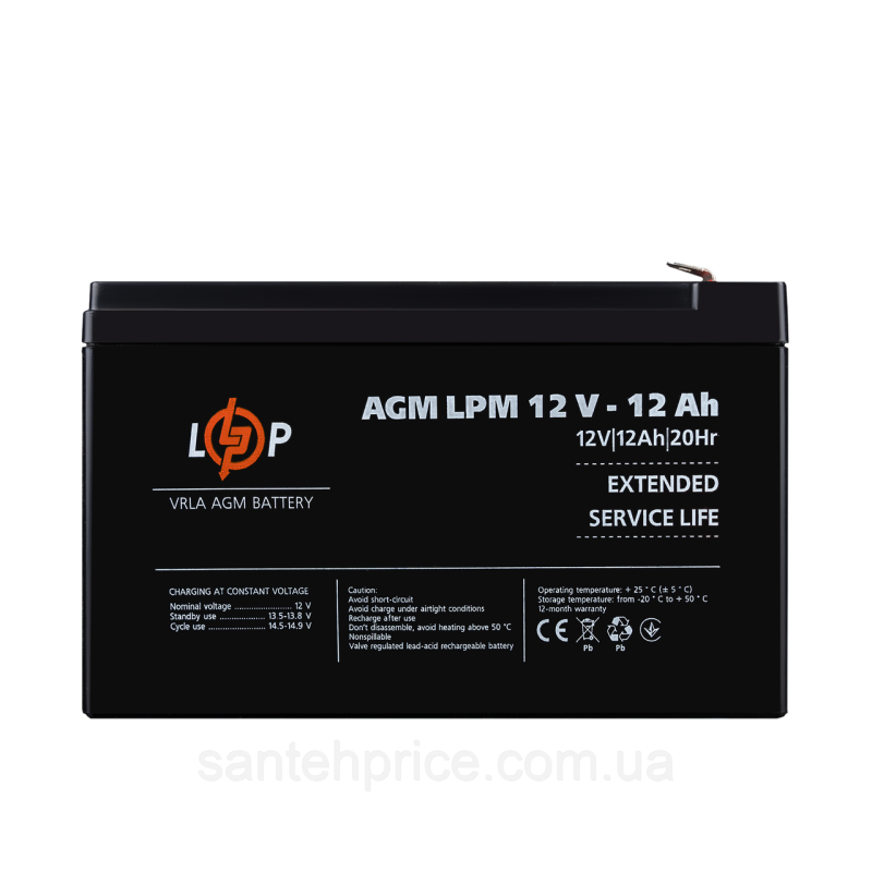 Акумулятор AGM LPM 12V - 12 Ah