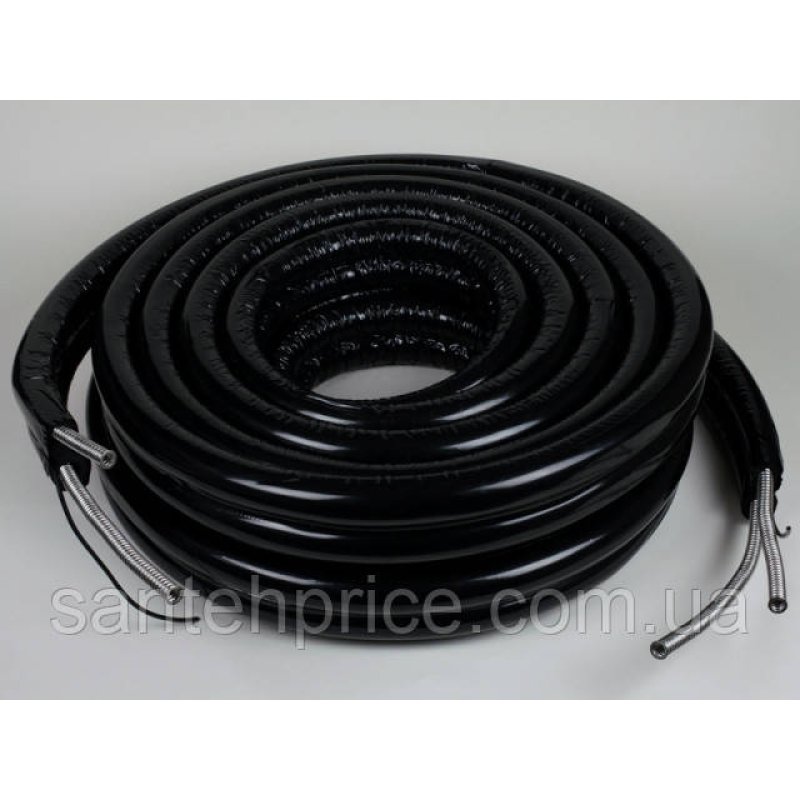 Труба гофрована нерж (SUS304) TWIN DN16 у каучуковій ізоляції з кабелем бухта 15 м Труба гофрована нерж (SUS304) TWIN DN16 у каучуковій ізоляції з кабелем бухта 15 м