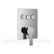SPRING змішувач прихованого монтажу GoClick 3 кнопки вертикаль. панель Хром Sp7301A-D117 1*4