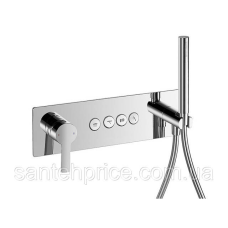 SPRING змішувач прихованого монтажу GoClick 4 кнопки ГОРИЗ. панель Хром Spa308A-D117 1*2