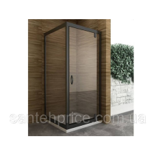 Куточок для душу квадрат TWIRL ЧОРНИЙ МАТ (900х900х1900), TW9090Q (Tr) Black