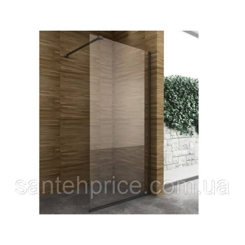 Перегородка душа WALK-IN ЧОРНИЙ МАТ (1200х1900), WL120S (Tr) Black