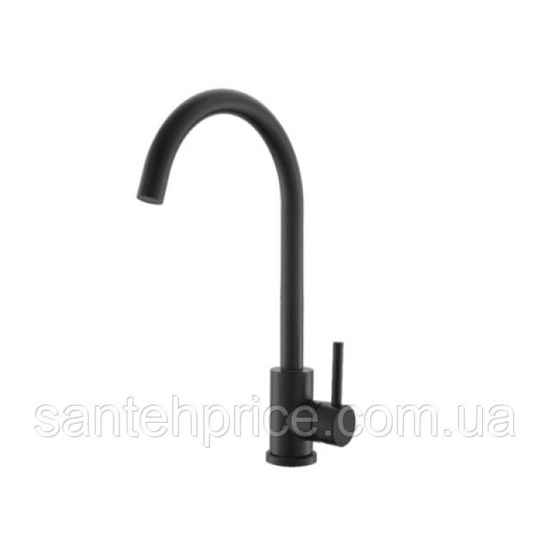 BLACK MOON Змішувач для кухні U SUS304 ЧEРНИЙ МАТ BM 7088