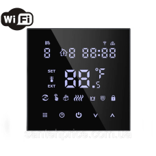 Термостат кімнатний Tuya для електричної теплої підлоги Wifi (16A)  black