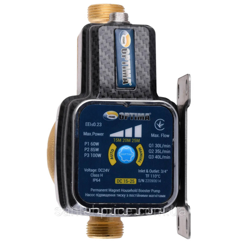 Насос підвищення тиску Optima Prime DC 15-25 AUTO Насос підвищення тиску Optima Prime DC 15-25 AUTO