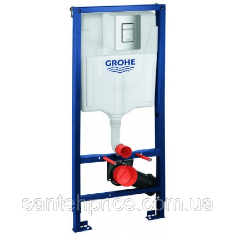 Grohe Rapid SL в сборе, для подвесного унитаза (кнопка Skate Cosmopolitan) (38772001)
