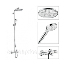Душова система Crometta S Showerpipe 240 1jet для ванни з термостатом