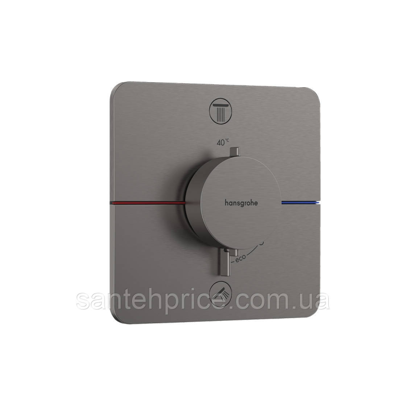Термостат прихованого монтажу ShowerSelect Comfort Q на 2 функції, Brushed Black Chrome