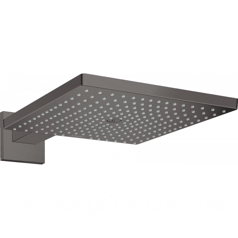 Верхній душ Raindance Select E 300 1jet Air з тримачем 390 мм Brushed Black Chrome