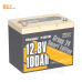 Акумуляторна батарея Power Queen 12V 100Ah LiFePO4 Group 31 Lithium 1280Wh 100A BMS
